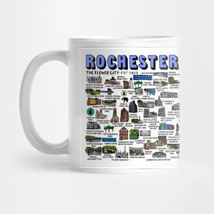 Rochester New York Map Art Mug